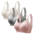 thumbnail image 1 of Women's Plus Size No Underwire Thin Bra - Breathable Beauty Back Minimizer Bra, 1 of 8