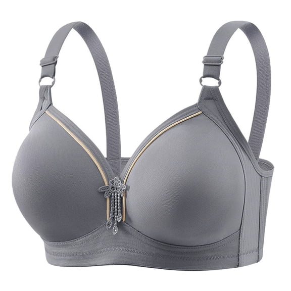 Women's Plus Size Non-Underwire Push Up Bra - Comfortable Breathable Smooth Cup - Low Cut Neckline - 48-54 Sizes