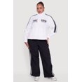 thumbnail image 1 of Women's Plus Size Not Now Embroidered Windbreaker, 1 of 5