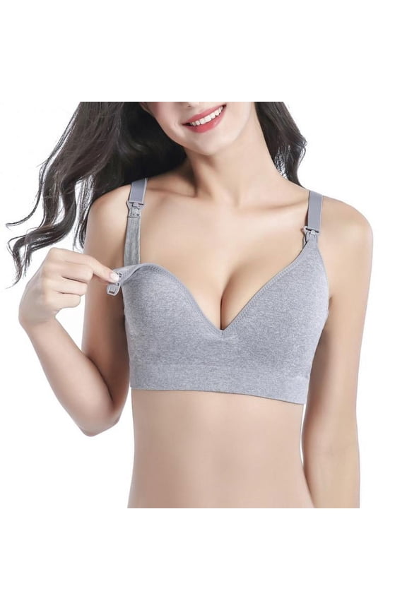 Women's Plus Size Nursing Bra Wireless Bra Sleeping Maternity Bra Breastfeeding Bra