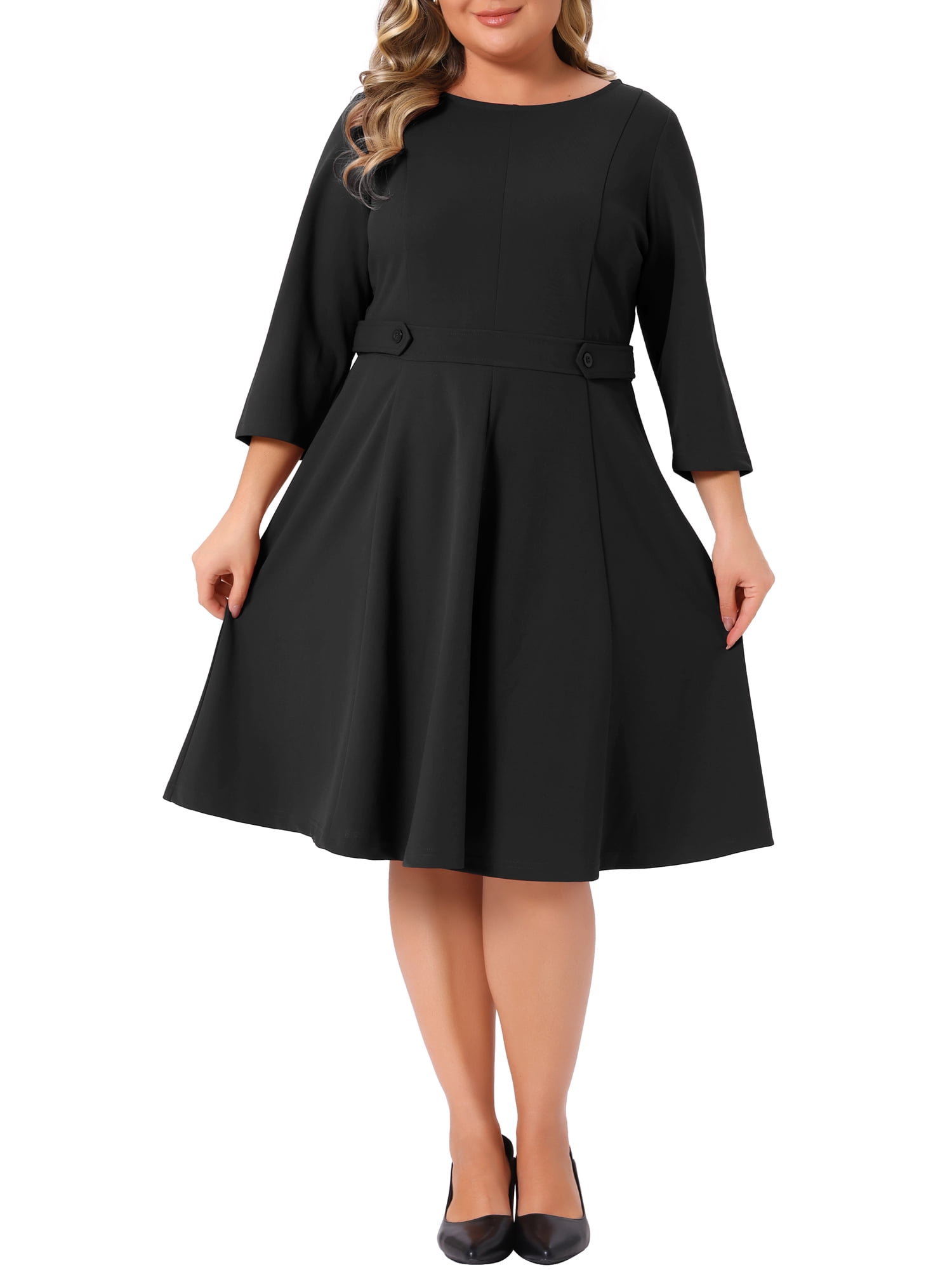 Agnes Orinda Women's Plus Size Office Dress 3/4 Sleeve 50s 60s Vintage Cocktail Dress Wear to Work Dresses 3X Navy Blue, Size: 3XL, Black Agnes Orinda Women's Plus Size Office Dress 3/4 Sleeve 50s 60s Vintage Cocktail Dress Wear to Work Dresses 3X Navy Blue, Size: 3XL, Black