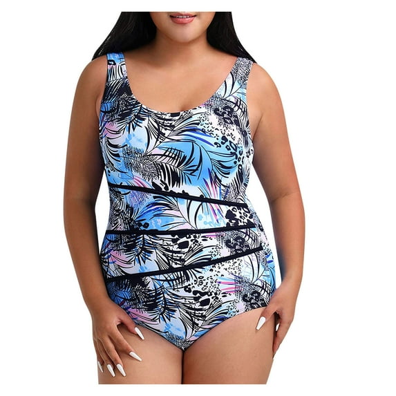 Women's Plus Size One-Piece Swimsuits Bathing Suit With Tummy Control Swimwear Girl Swim Suit One Piece One Piece Swimwear S High Cut