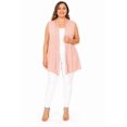 thumbnail image 1 of Women's Plus Size Open Front Sleeveless Vest Loose Fit Casual Solid Office Wear, 1 of 6