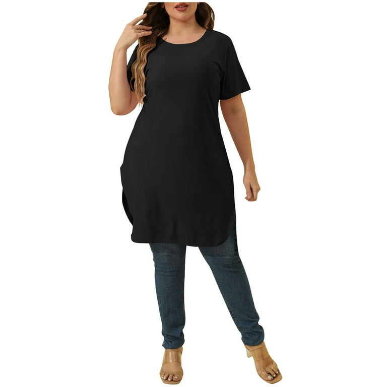Solid color t shirt dress hot sale