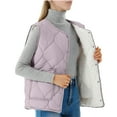 thumbnail image 1 of Women's Plus Size Outerwear Vest Warm Button Front Sleeveless Jacket with Pockets for Daily Use, 1 of 7
