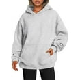 thumbnail image 1 of Women's Plus Size Oversized Hooded Sweatshirt - Thick Warm Fleece Lined Long Sleeve Pullover Casual Loose Fit Hoodie Top Trendy Streetwear Hoodies For Teen Girls, 1 of 16