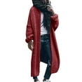 thumbnail image 1 of Women's Plus Size Oversized Long Cardigan Sweaters Chunky Knit Open Front Coats Fall Winter Long Sleeve Cardigan Jacket Loose Coat, 1 of 9
