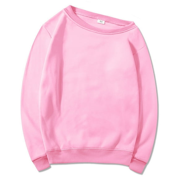 Women's Plus Size Oversized Off-Shoulder Long Sleeve Sweatshirt, No Hood Trendy Loose Fit Tops for Fall Winter Casual Wear, Daily Use, and Outdoor Activities Pink XXXL
