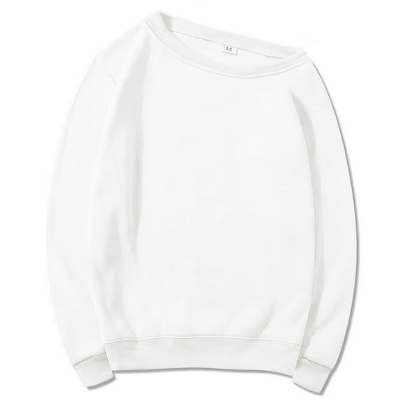 Women's Plus Size Oversized Off-Shoulder Long Sleeve Sweatshirt, No Hood Trendy Loose Fit Tops for Fall Winter Casual Wear, Daily Use, and Outdoor Activities White XXXL
