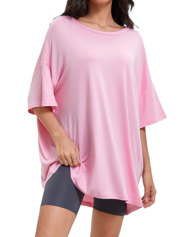 Women's Oversized TShirt Soft Summer Casual Tee, Half Sleeve Crew — free download