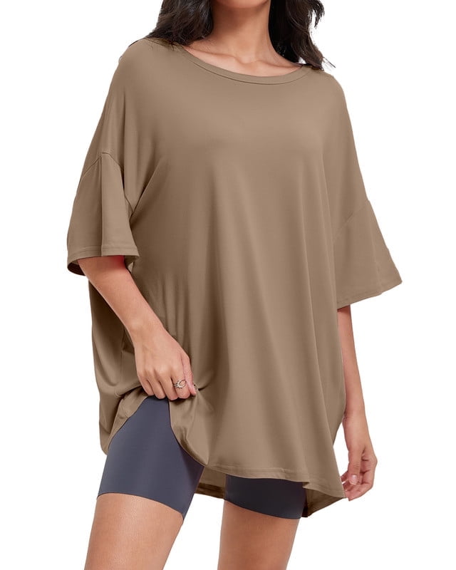 Women's Oversized TShirt Soft Summer Casual Tee, Half Sleeve Crew — free download