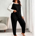 thumbnail image 1 of Women's Plus Size Pajama Sets Soft Pjs Long Pants Lounge Sleepwear Pajama Sets Long Sleeve Elegant Jammies, 1 of 5