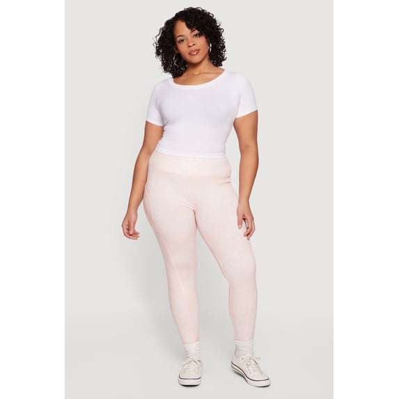 Women's Plus Size Patterned Leggings with Cell Phone Pockets