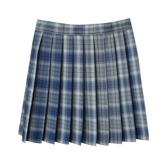 Women's Plus Size Plaid Pleated Skirt Short Uniform Role Play & Cosplay Under $10 Retro Mini Skirt in Pink Black Navy
