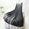 thumbnail image 1 of Women's Plus Size Pleated Mid-Long A-Line Skirt High Waist Flowy Elegant Slimming Fall Winter New, 1 of 14