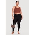 thumbnail image 1 of Women's Plus Size Ponte High Waisted Pintuck Pull On Pants, 1 of 4