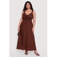 thumbnail image 1 of Women's Plus Size Poplin Tie Front Sleeveless Empire Waist Dress, 1 of 3