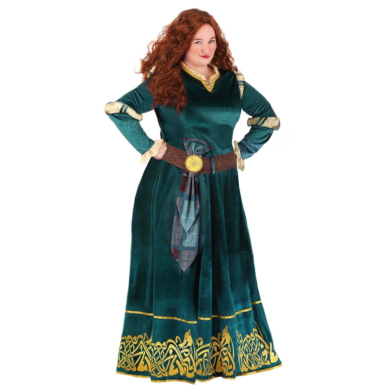 HalloweenCostumes.com 2X Women Women's Plus Size Premium Disney Merida Costume Dress, Green