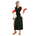 thumbnail image 1 of Women's Plus Size Prestige Cruella De Vil Stole Costume, 1 of 6