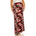 thumbnail image 1 of Women's Plus Size Printed High Waisted A-Line Maxi Skirt with Foldable Waistband - Relax, 1 of 7