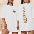 thumbnail image 1 of Women's Plus Size Printed Loose Fit Short Sleeve Blouse Casual Tunic Tee Top, 1 of 4