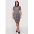 thumbnail image 1 of Women's Plus Size Printed Short Sleeve Sweater Dress, 1 of 3