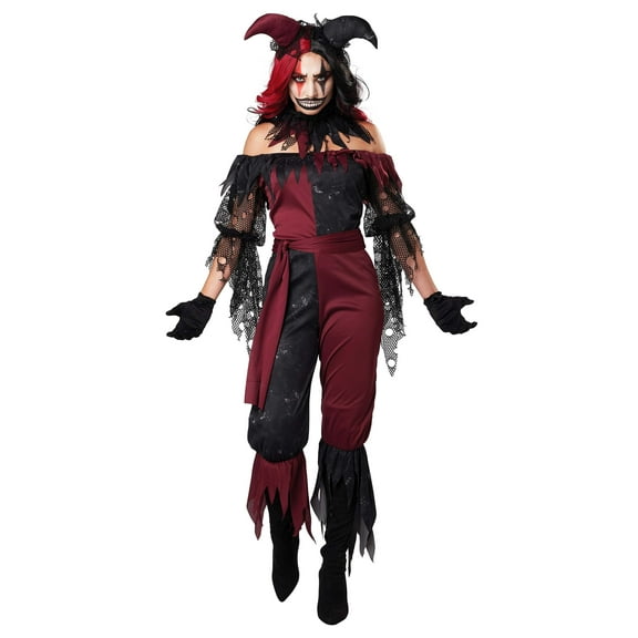 Women's Plus Size Psycho Jester Costume