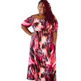 thumbnail image 1 of Women’s Plus Size Red Off The Shoulder Dress, 1 of 3
