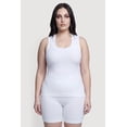 thumbnail image 1 of Women's Plus Size Ribbed Knit Scoop Neck Racerback Tank Top, 1 of 4