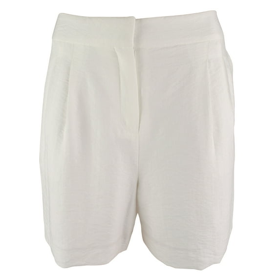 Women's Plus Size Rumple Twill Mide Rise Pocketed Short-NI-14W
