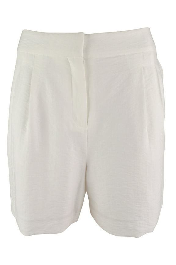 Women's Plus Size Rumple Twill Mide Rise Pocketed Short-NI-22W