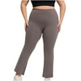 thumbnail image 1 of Women's Plus Size Running Yoga Pants High Waisted Butt Lifting Leggings for Women Flared Pants Solid Color Yoga Fitness Pants Business Work Pants Women Stretch Casual Pants for Women, 1 of 5
