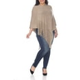 thumbnail image 1 of Women's Plus Size Sansa Knit Fringe Poncho, 1 of 4