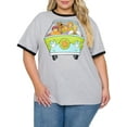 thumbnail image 1 of Women's Plus Size Scooby-Doo T-Shirt Ringer Mystery Machine Heather Gray, 1 of 6