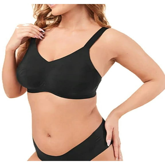 Women's Plus Size Seamless Everyday  Versatile V-Shape Supportive Wireless Bra Bralette 3XL