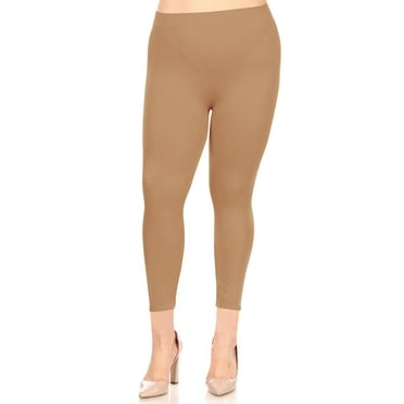 Women's Plus Size Seamless High Waist Lightweight Solid Yoga Capri Leggings XL-3XL
