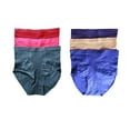 thumbnail image 1 of Women's Plus Size Seamless High-Waisted Girdle Panties Briefs Cut Brief (3X-Large, Style 3), 1 of 3