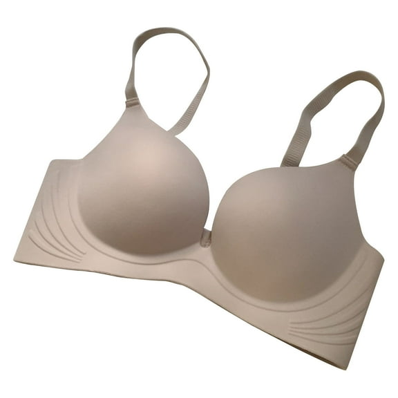 Women's Plus Size Seamless Push Up Bra Wireless Comfort Support Full Coverage Soft Lingerie T-Shirt Bra Everyday Wear
