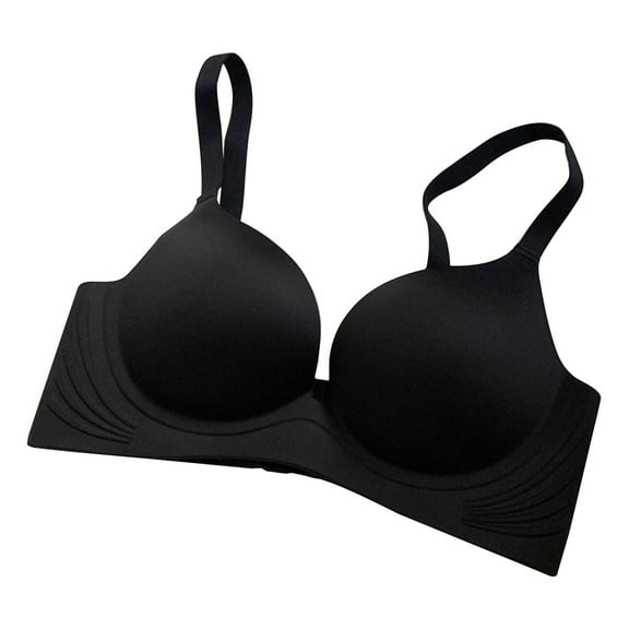 Women's Plus Size Seamless Push Up Bra Wireless Comfort Support Full Coverage Soft Lingerie T-Shirt Bra Everyday Wear