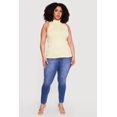thumbnail image 1 of Women's Plus Size Seamless Ribbed Knit Mock Neck Tank Top, 1 of 4