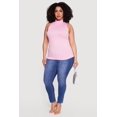 thumbnail image 1 of Women's Plus Size Seamless Ribbed Knit Mock Neck Tank Top, 1 of 4