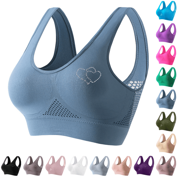 Women's Plus Size Seamless Sports Bras High Support High Impact Wirefree Comfortable Bra for Everyday Yoga Workout Bras for Women