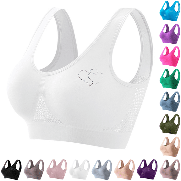 Women's Plus Size Seamless Sports Bras High Support High Impact Wirefree Comfortable Bra for Everyday Yoga Workout Bras for Women
