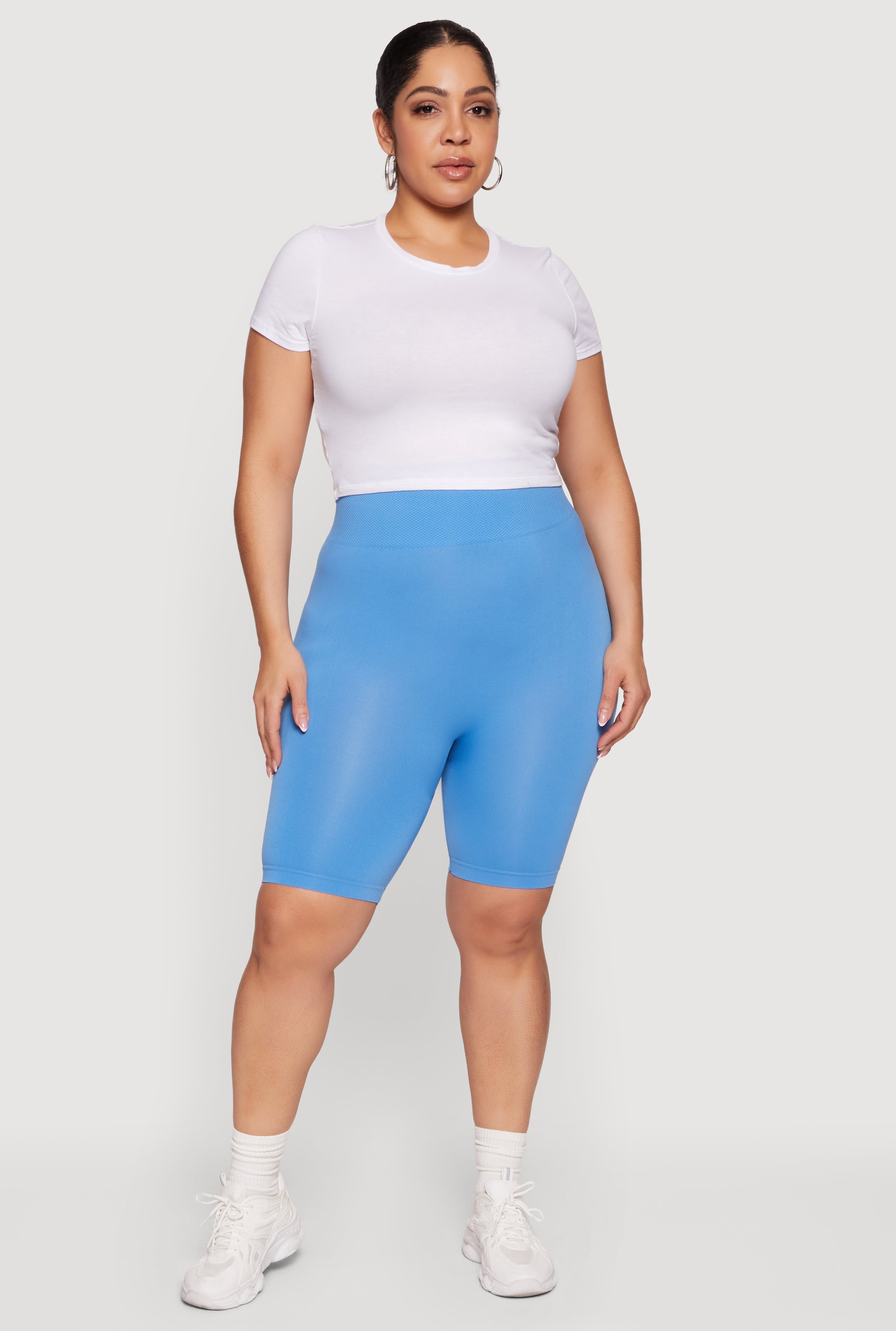 BRIEFING WS-30 PRINT SHORTS M ネイビーレディース Women's Plus Size Seamless Waffle Knit Waist Bike Shorts - Walmart.com