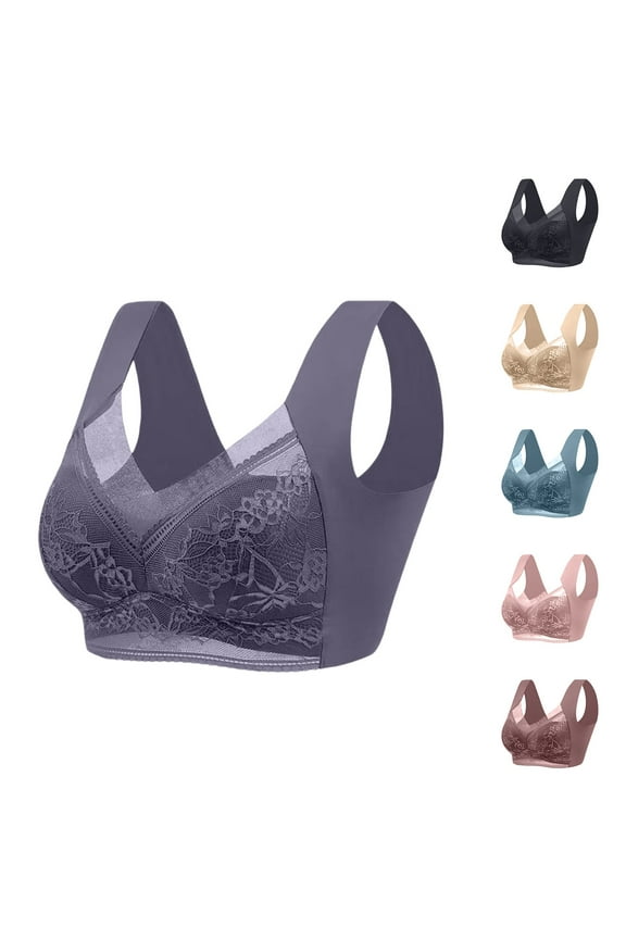 Women's Plus Size Sexy Sports Bra Wireless Gathering Fitness Vest, Seamless Without Steel Ring Workout Bralette, High Impact Supportive Yoga Top, Breathable Smooth Lingerie, Padded Gym Underwear