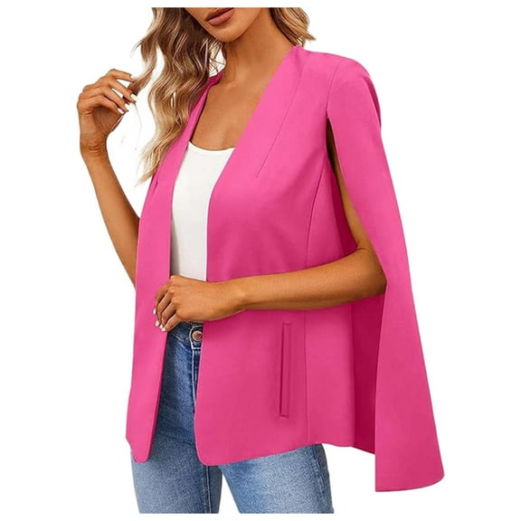 Women's Plus Size Shawl Jacket European Casual Cape Style Suit Coat Outerwear Fashion Comfortable Elegant