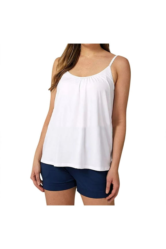 Women's Plus Size Shelf Bra Camisole - Soft Cotton, No Padding, Adjustable Straps - S-XXXXXXL, Yoga/Beach/Daily Wear