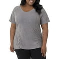 thumbnail image 1 of Women's Plus Size Shirred Tee, 1 of 5