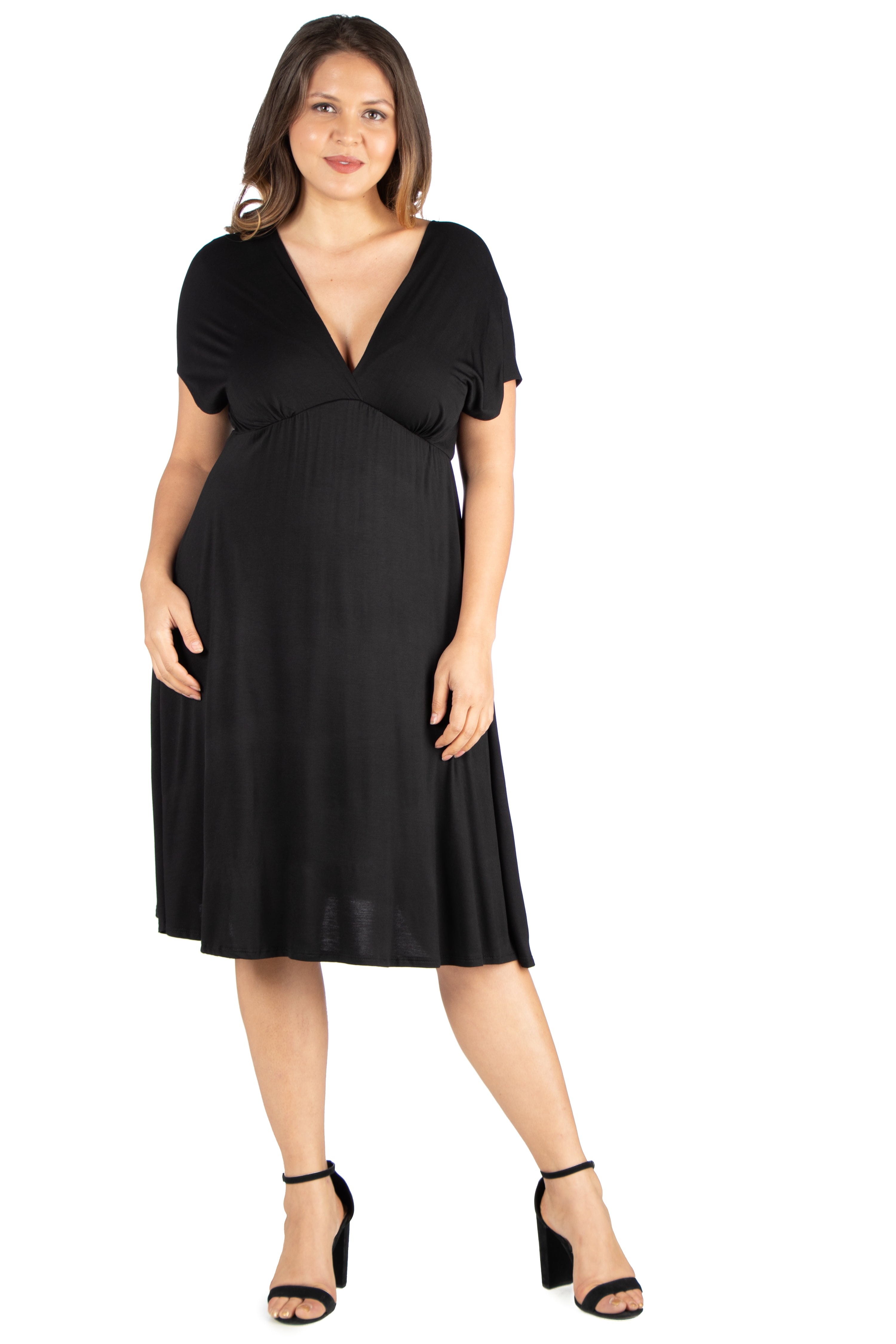 plus size little black dress empire waist