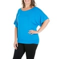 thumbnail image 1 of Women's Plus Size Short Sleeve Loose Fitting Dolman Top, 1 of 2